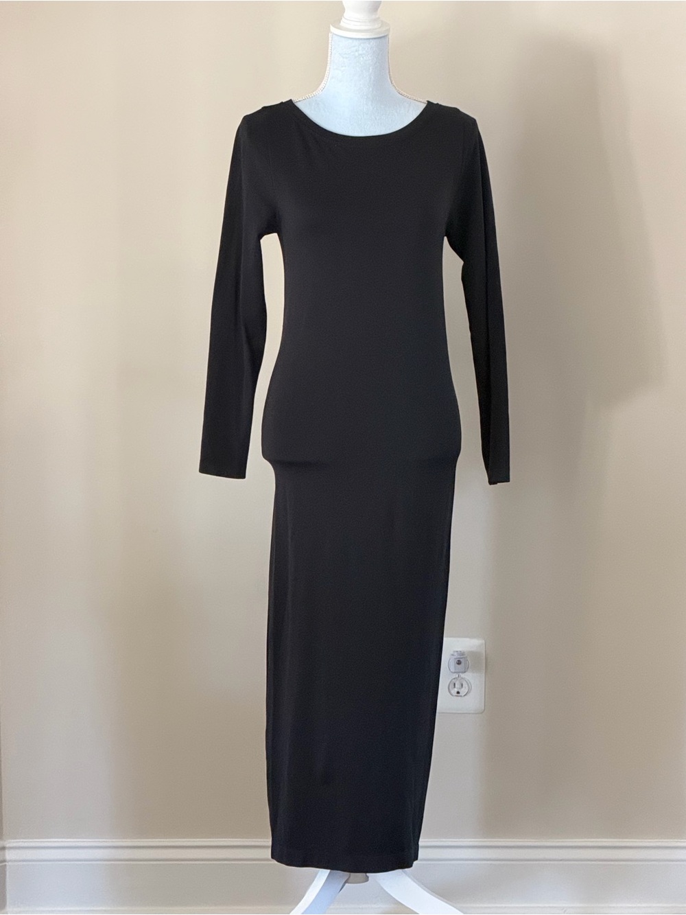 Long Sleeve Seamless Jersey Midi Maternity Dress- Isabel Maternity by Ingrid & I